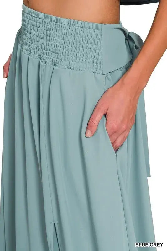 Woven Crop Set - Casual Two Piece - Women's Style