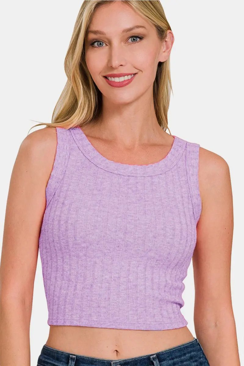 Ribbed Cropped Tank - Soft & Stylish - Summer Fashion Top