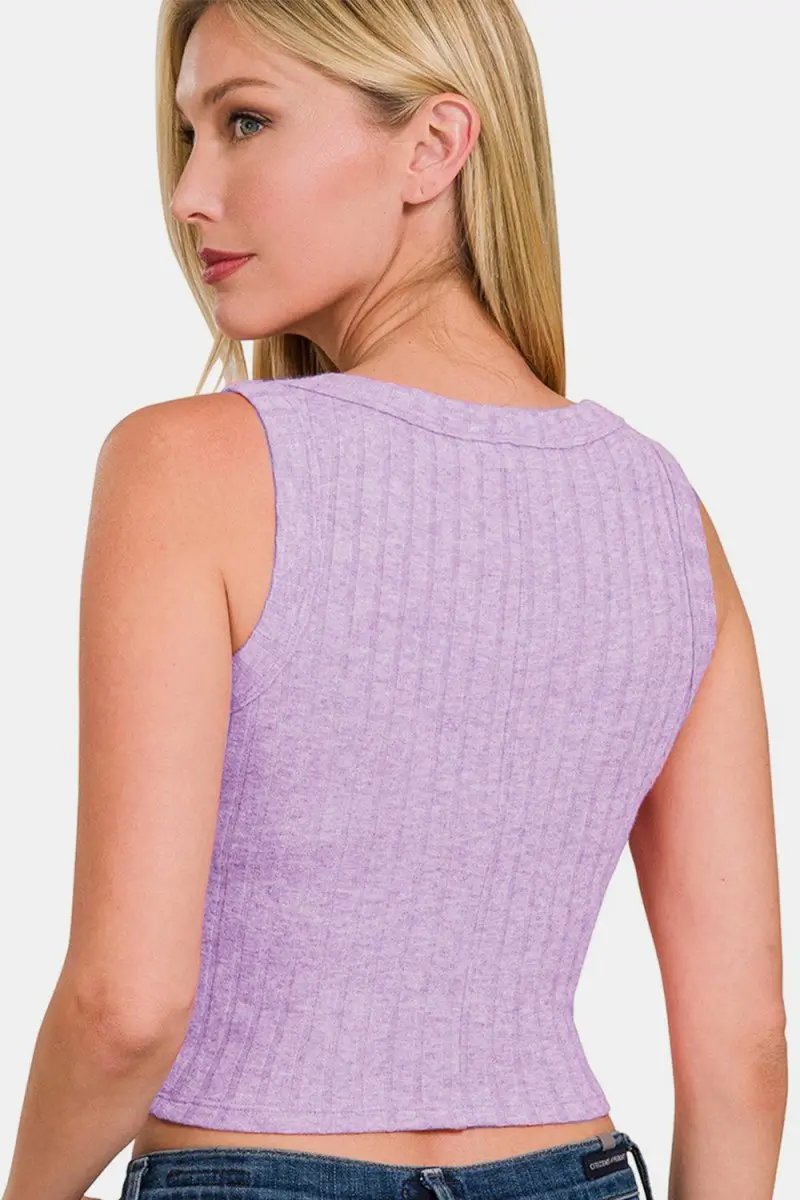 Ribbed Cropped Tank - Soft & Stylish - Summer Fashion Top