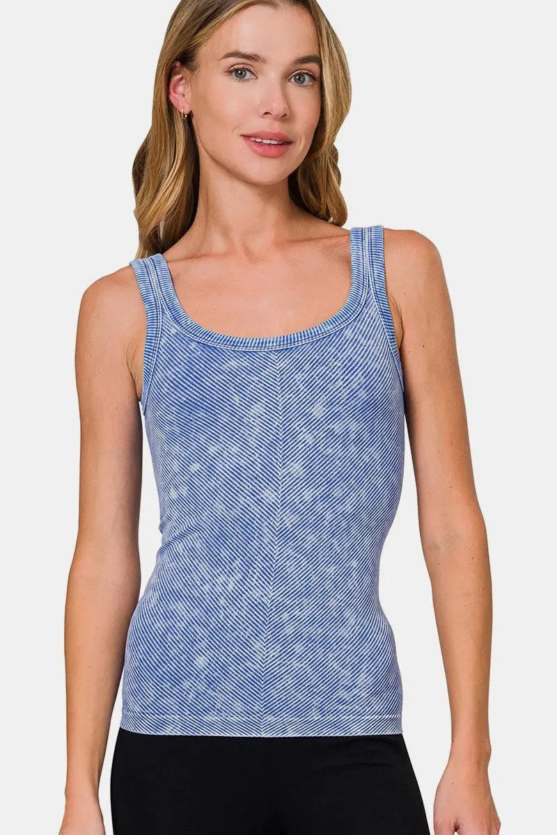 Trendsi Ribbed Tank Women's Everyday Basic Top Comfy Stretch