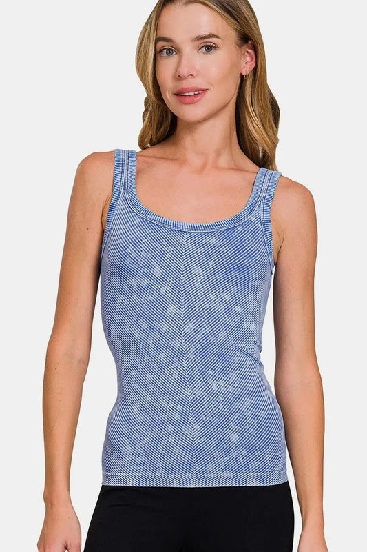 Trendsi Ribbed Tank Women's Everyday Basic Top Comfy Stretch