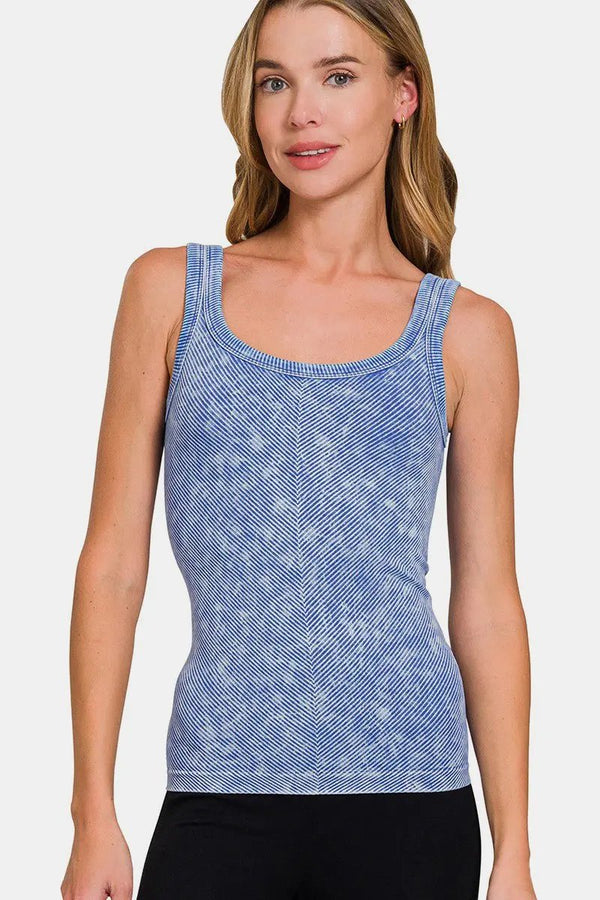 Trendsi Ribbed Tank Women's Everyday Basic Top Comfy Stretch
