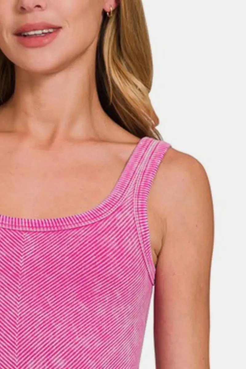 Trendsi Ribbed Tank Women's Everyday Style Basic Top Soft & Comfy