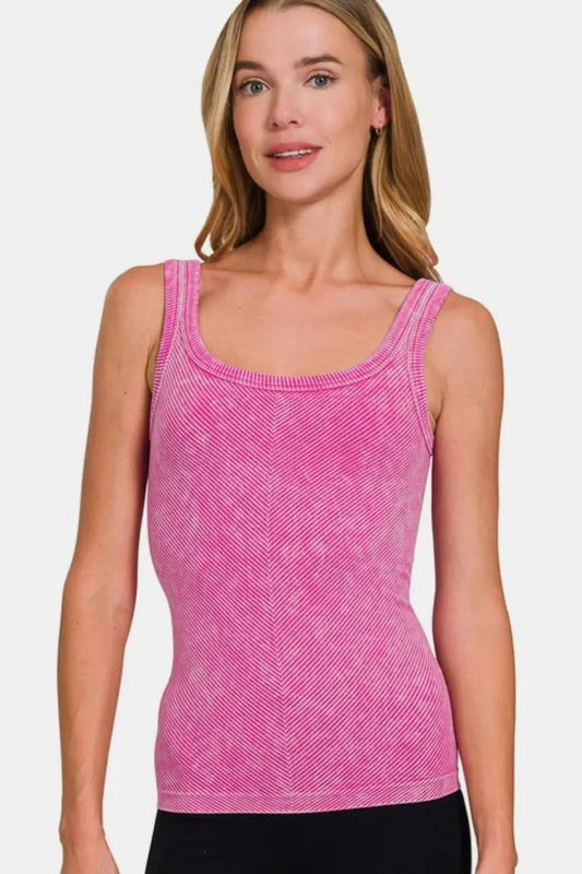 Trendsi Ribbed Tank Women's Everyday Style Basic Top Soft & Comfy