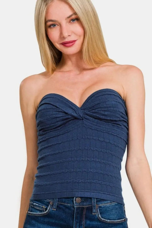 Women's Ruched Sweetheart Top - Soft, Flattering - Casual Everyday Tee