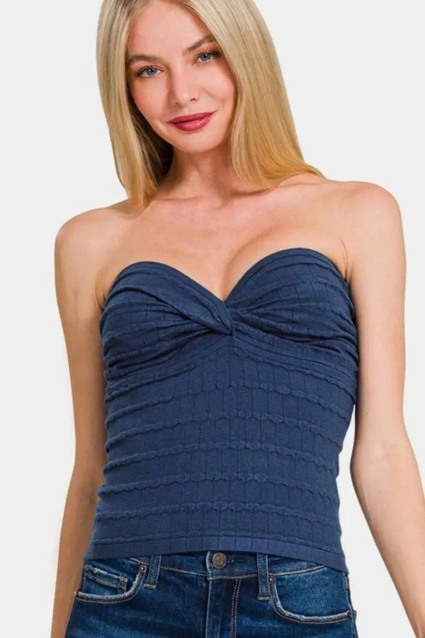 Women's Ruched Sweetheart Top - Soft, Flattering - Casual Everyday Tee