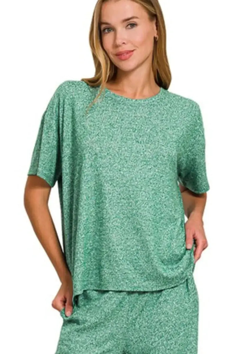 Loungewear Pajama Set - Soft Melange - Women's