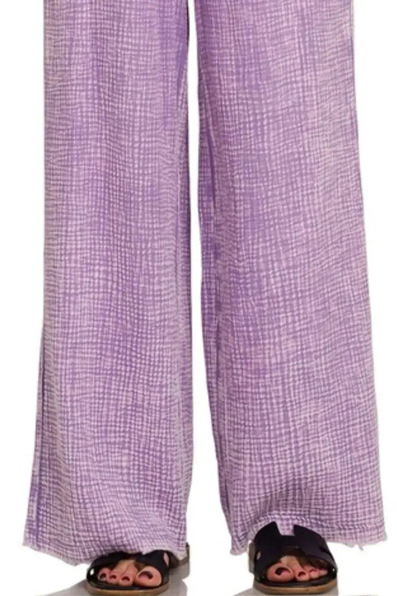 Gauze Pants - Lightweight Elastic Waist - Casual Lounge