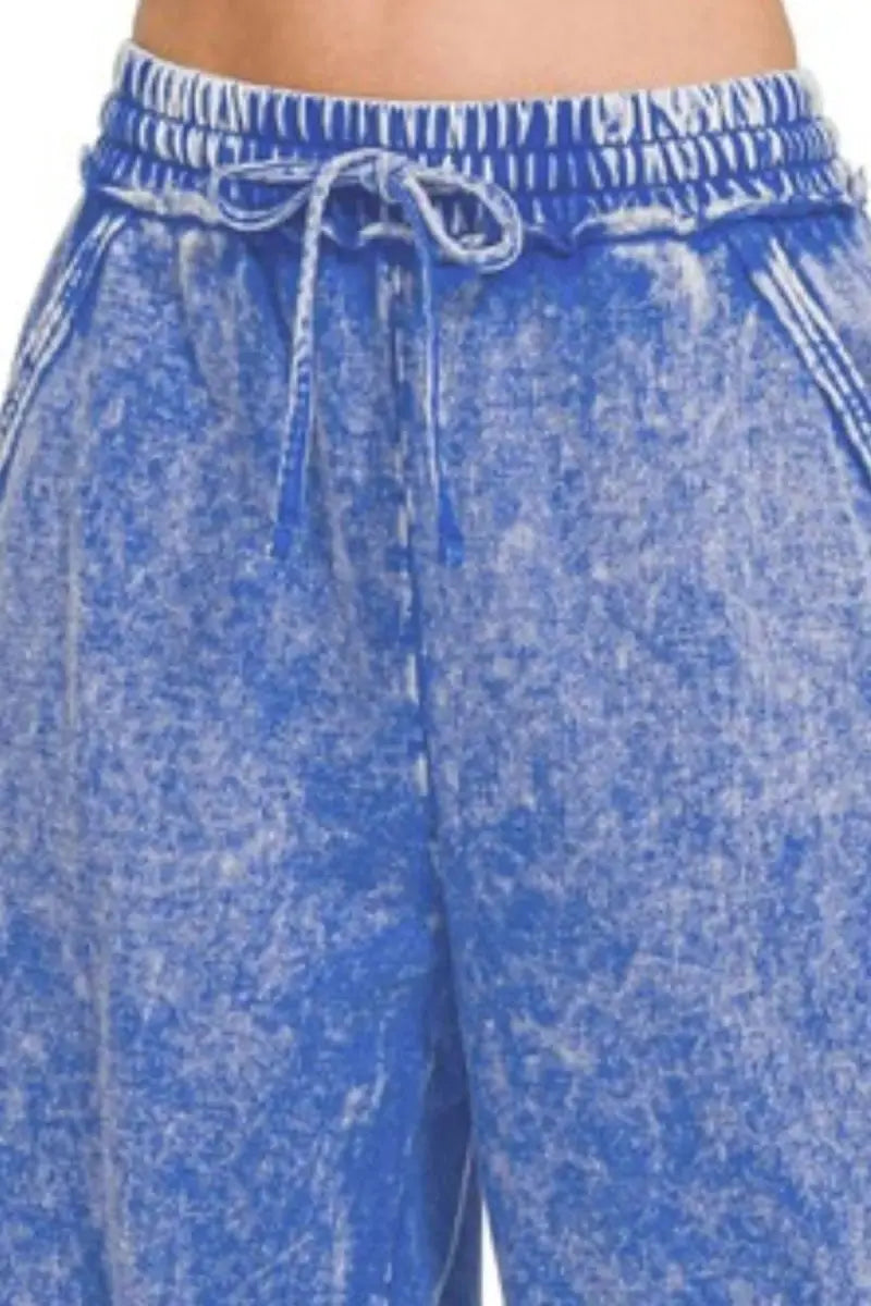 Trendsi Zenana French Terry Palazzo Women's Lounge Pants with Pockets