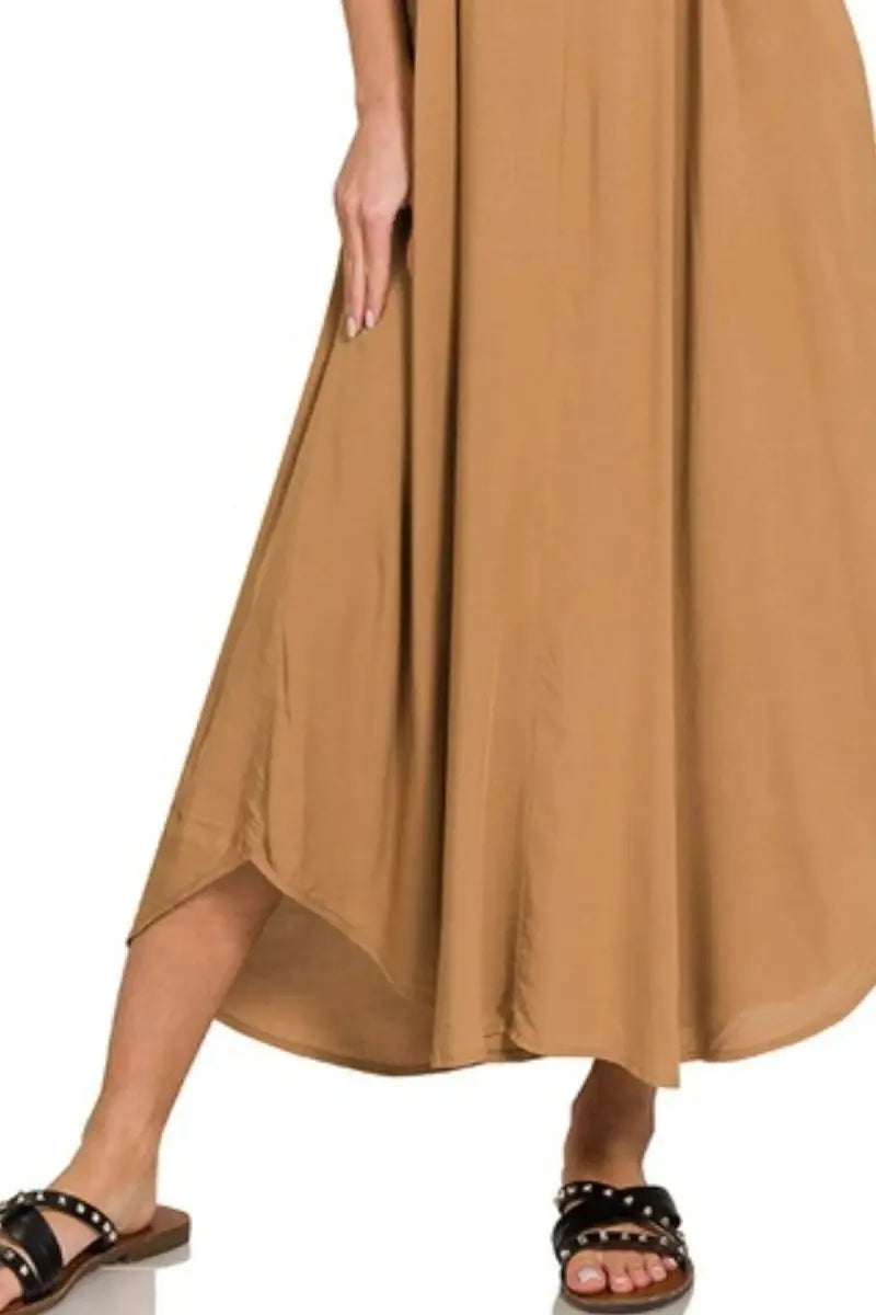 Trendsi Zenana Woven Cami Dress Women's Casual Flowy Pockets Summer Dress