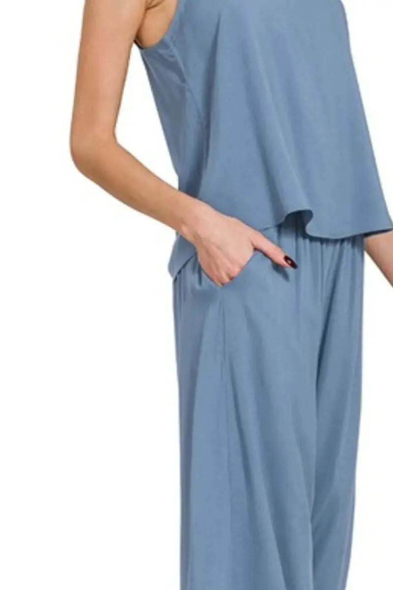 Cami & Pants Set - Soft & Comfy - Women's Loungewear