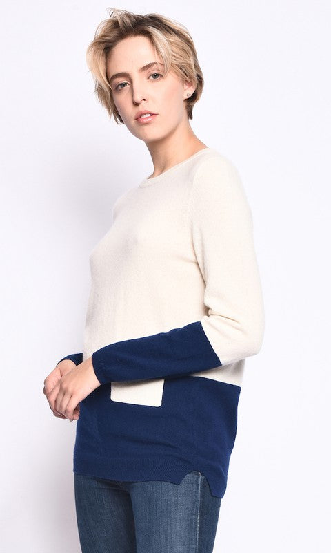Women'S 2-Tone Round With Pocket