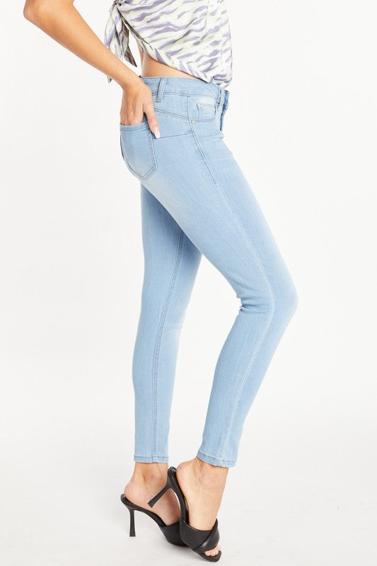 Super Soft Push Up Ankle Skinny Jeans