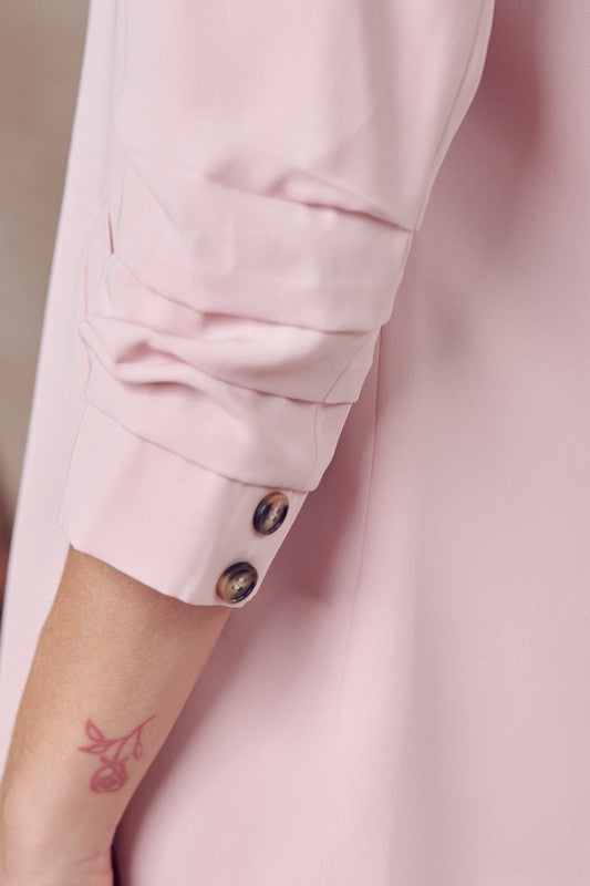 Tucked Sleeve Blazer With Pocket Detail | Jeans.com.