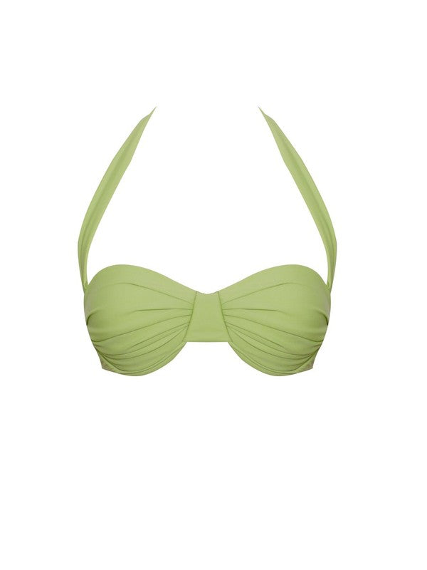 Raegan Green Halter Neck Bikini Top and Bottom