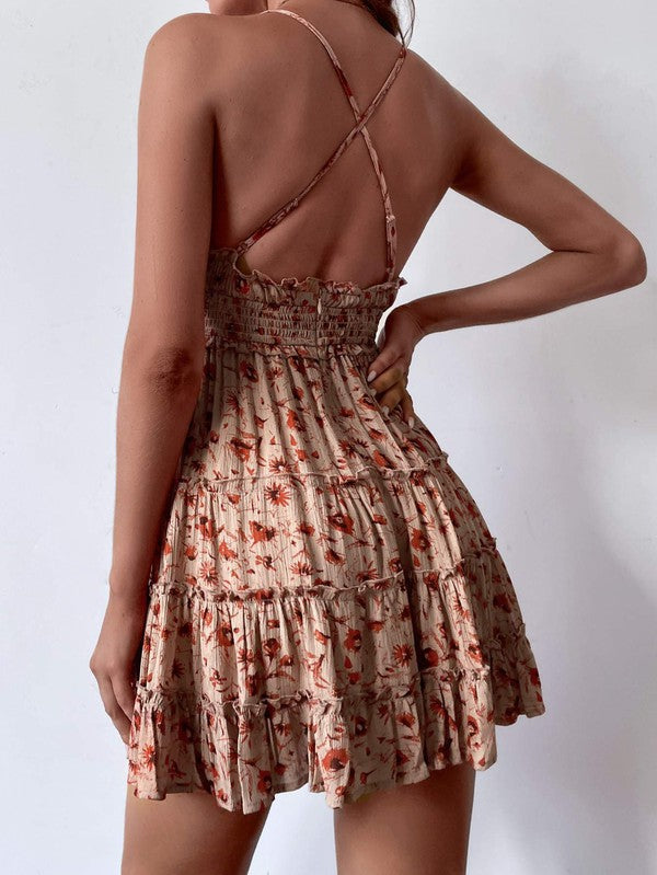 Sleeveless Bohemian Loose Off Shoulder Midi Skirt Dress