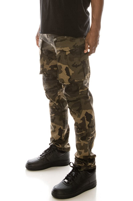 Men'S Big Cargo Zipper Color Pants