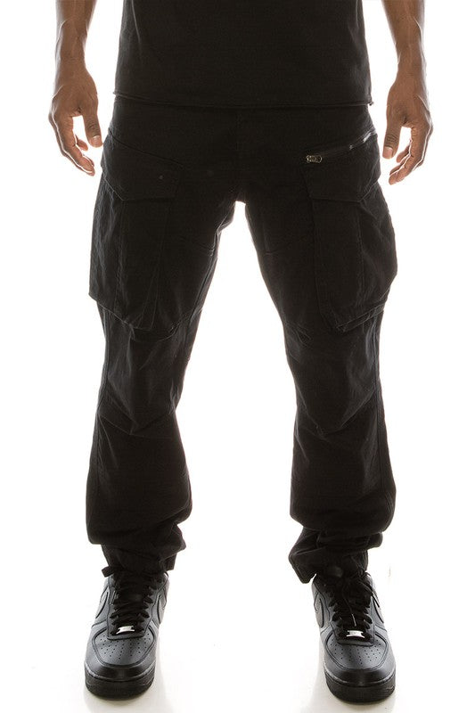 Men'S Big Cargo Zipper Color Pants