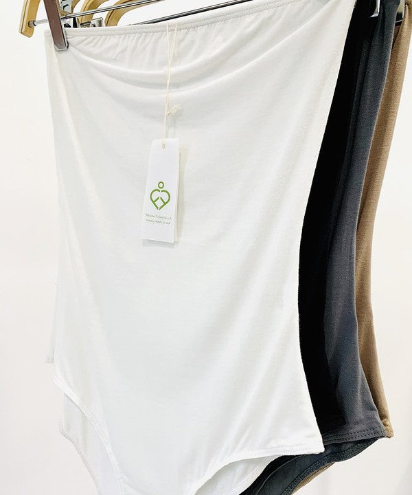 Bamboo Sleeveless Tube Bodysuit 240Gsm