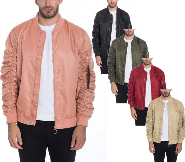 Weiv Men'S Casual Ma-1 Flight Lined Bomber Jacket