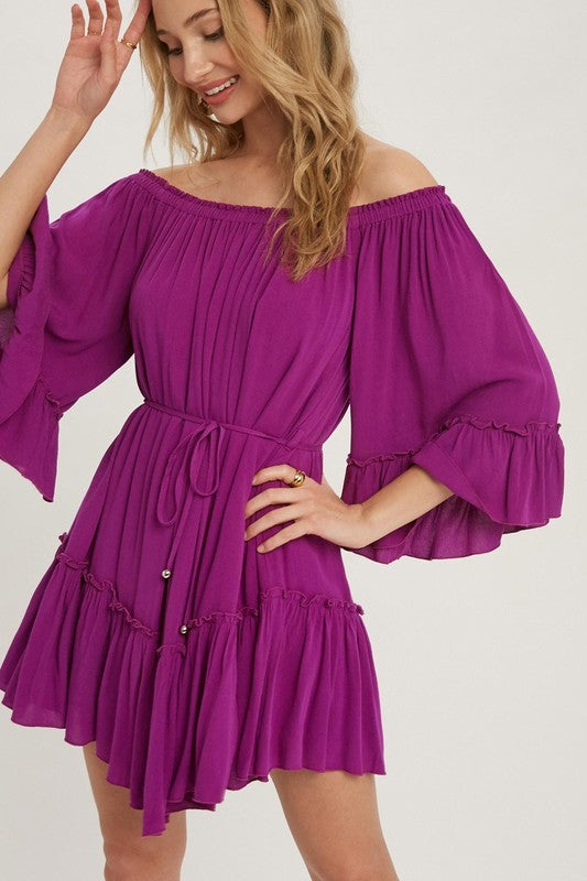 Off Shoulder Ruffle Dress