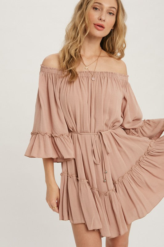 Off Shoulder Ruffle Dress