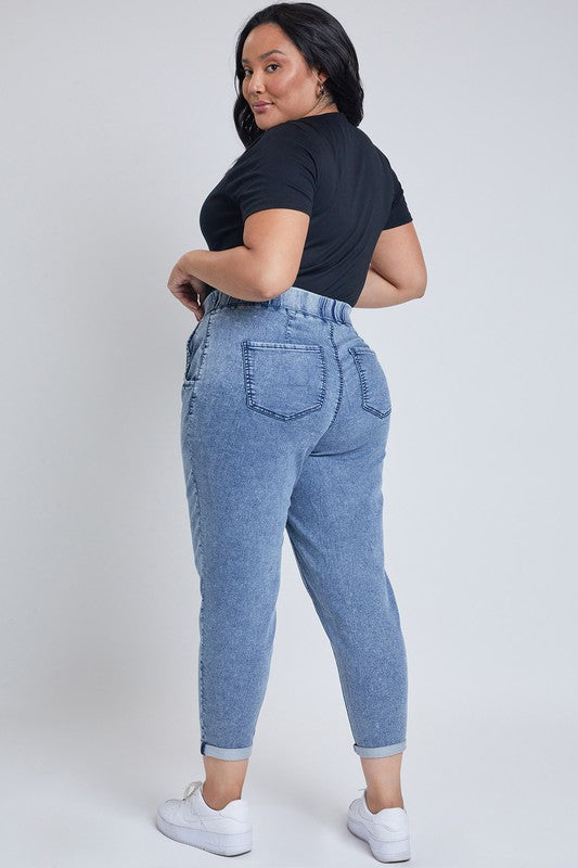 Missy Plus Mid Rise Jogger Cuffed Pant