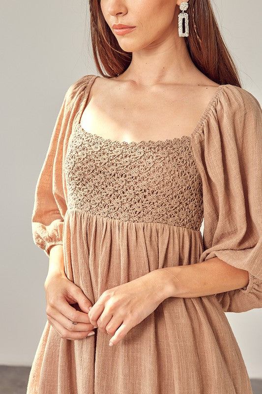 Crochet Babydoll Dress