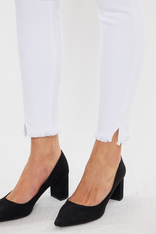 High Rise Ankle Skinnyjeans-Kc8604Wt