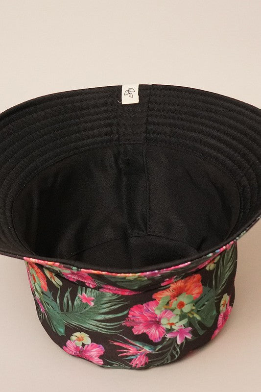 Tropical Print Double Side Wear Bucket Hat