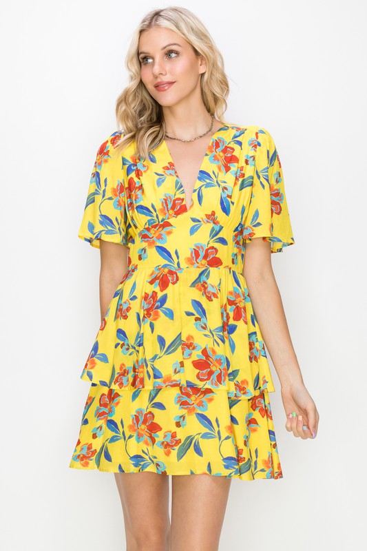 Nonali Tiered Short Dress