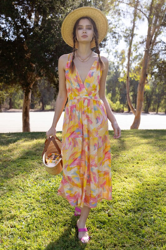 Connie Abstract Maxi Dress