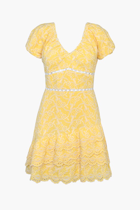 Remi Embroidered Tiered Dress