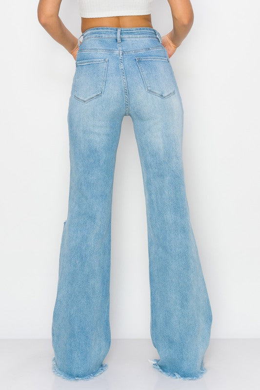 High Waisted Stretchy Wide Leg Jeans