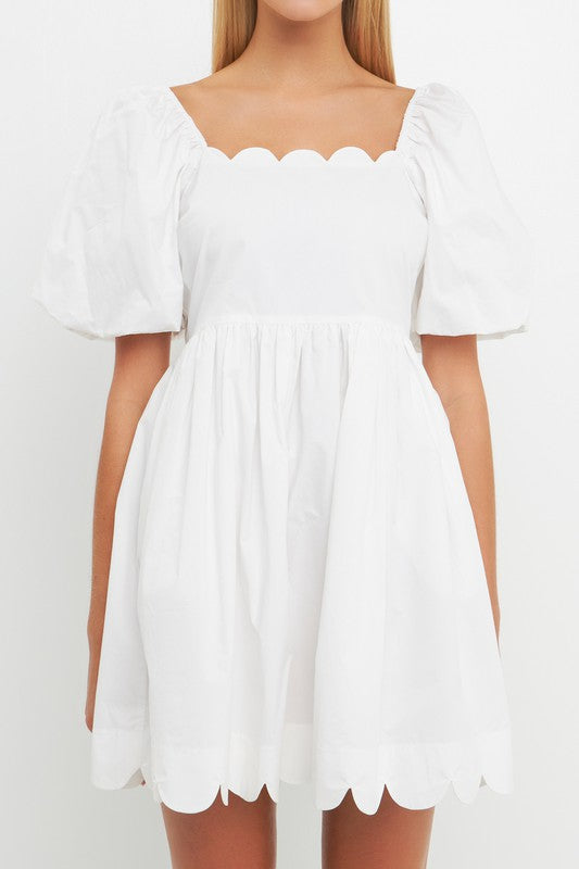 Scalloped Detail Dress