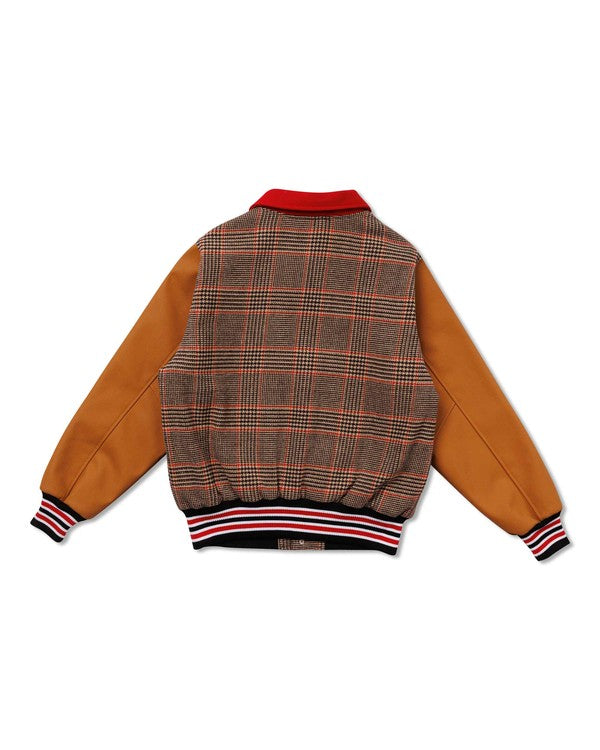 Glencheck Letterman Varsity Jacket