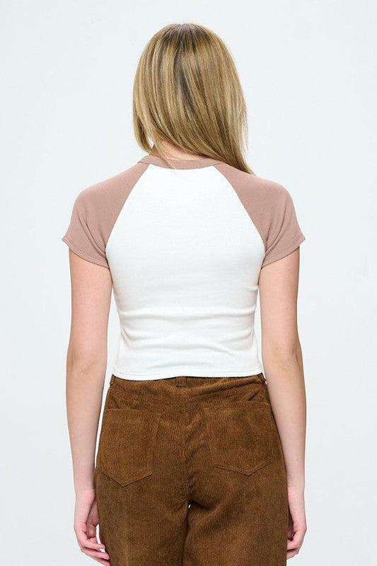 Floral/Butterfly Embroidered Knit Top