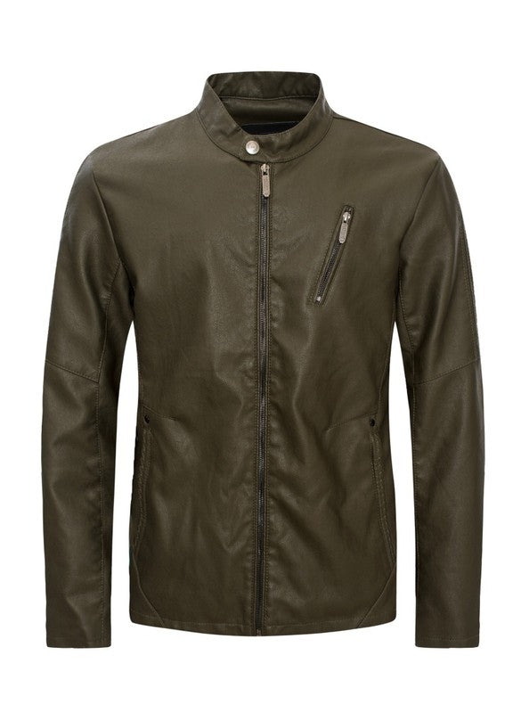Mens Pleather Jacket