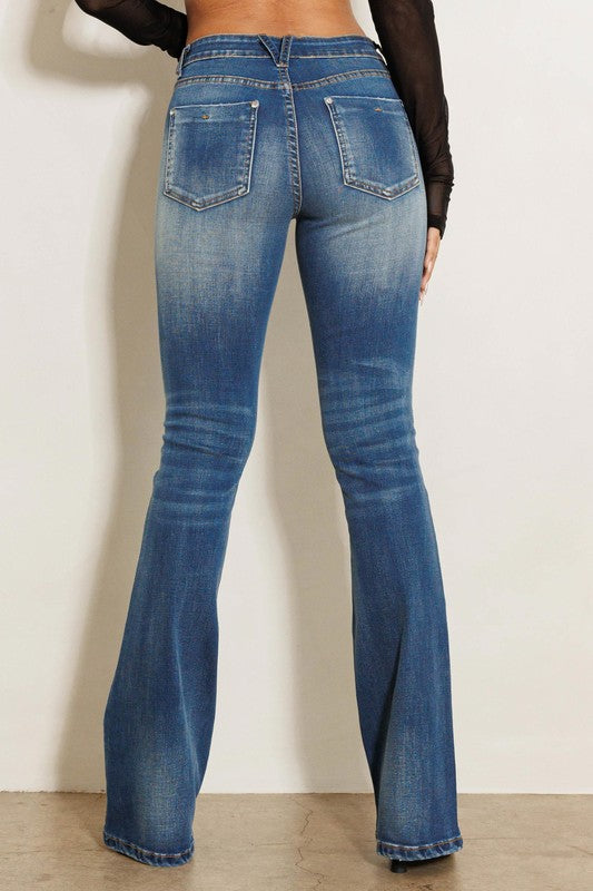 Low Rise Non-Distressed Bootcut Jeans
