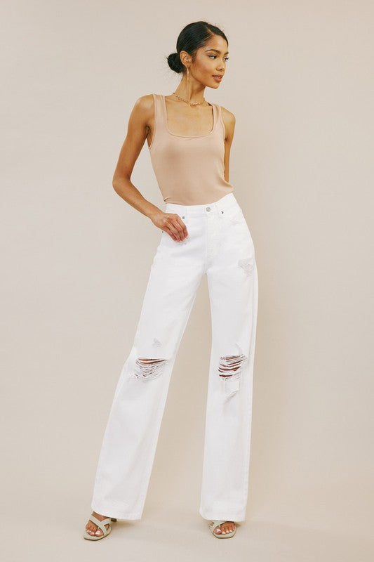 Ultra High Rise 90S Flare Jeans-Kc7373Wtv1