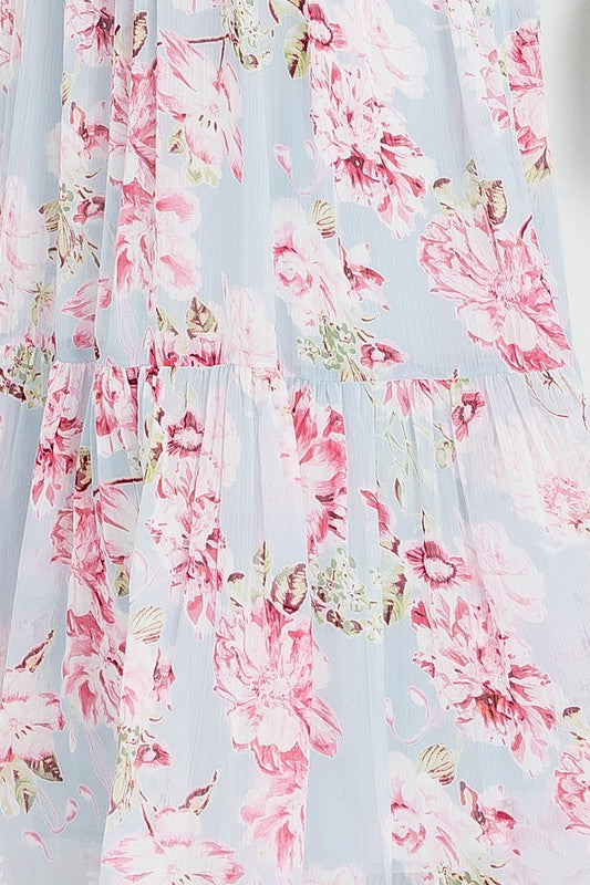 Ruffle Maxi Floral Dress