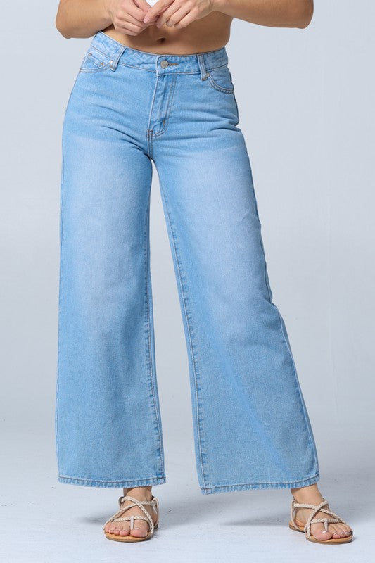 Wide Low Rise Straight Jeans Rh2216