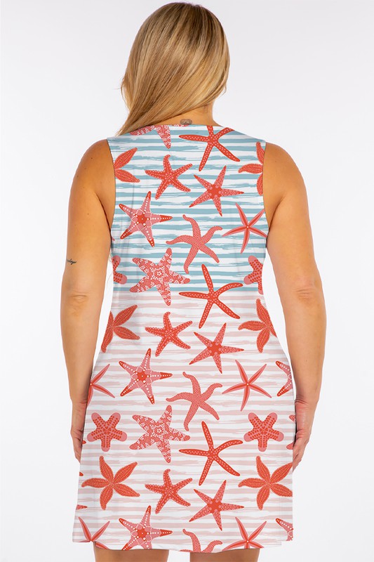 Summer Vacation Starfish Design Dress