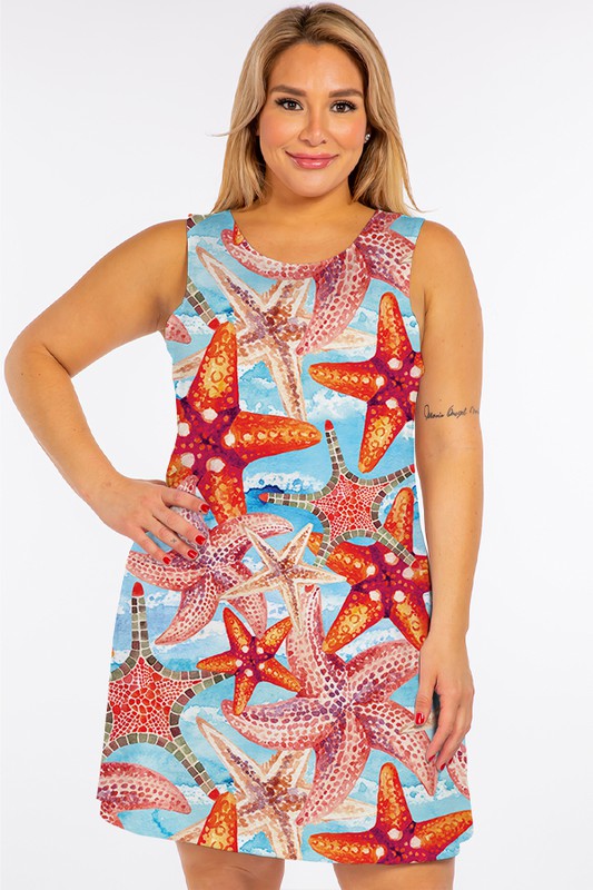 Summer Vacation Starfish Design Dress