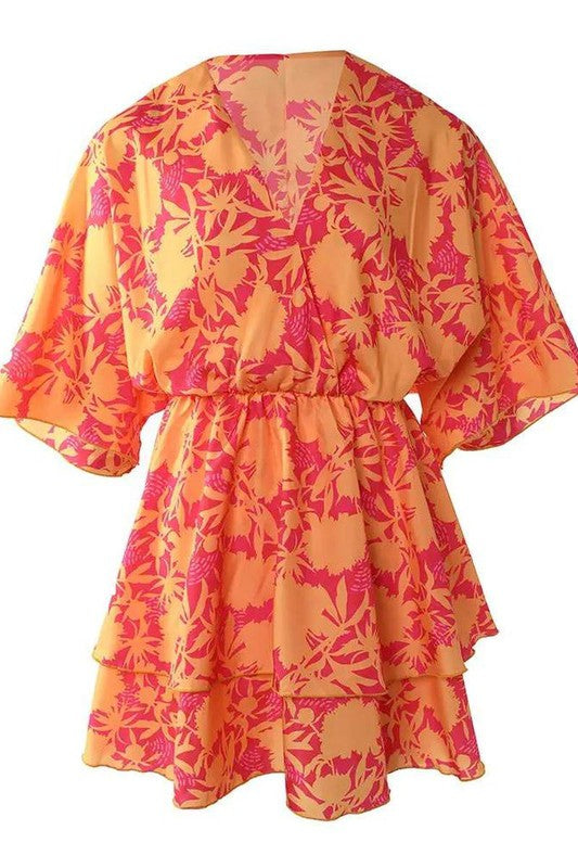 Womens Western Geometric Print Five sleeve Dress