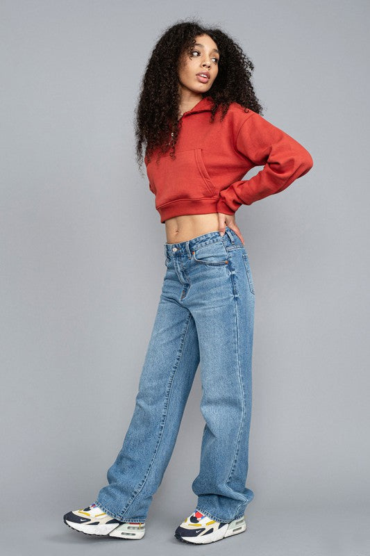 Slouchy Low Rise Baggy Jean