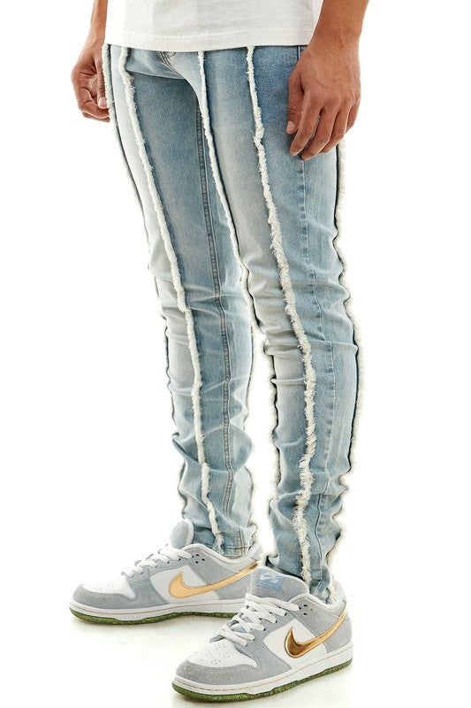 Raw-Edged Jeans Skinny Fit
