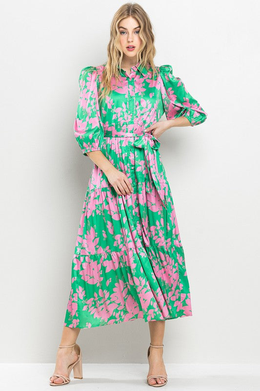 Printed Midi Dress