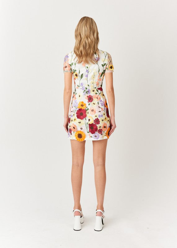 Doris Floral Printed Mini Dress