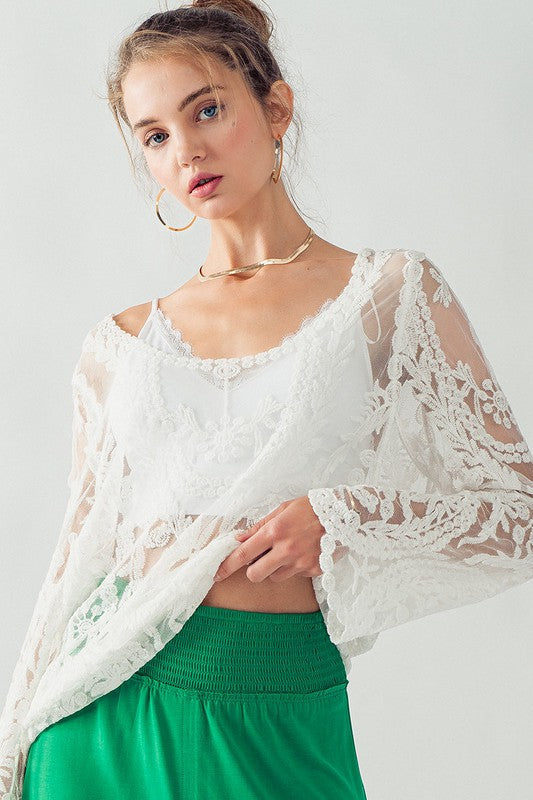 Cher Bell Sleeves Lace Top